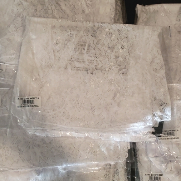 NEW Fredericks of Hollywood Elodie Satin Bow Tie Babydoll - white - Picture 3 of 3